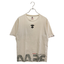 AAPE BY A BATHING APE エーエイプバイアベイシングエイプ バックグラフィックプリント 半袖Tシャツ ホワイト AAPTEM2969XXA_画像1