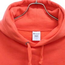 WTAPS ダブルタップス 21AW ×Champion ACADEMY HOODED CTPL チャンピオン ロゴ刺繍プルオーバーパーカー オレンジ C8-Z110_画像3