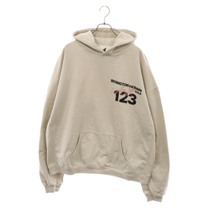 RRR123 RIVINGTON roi Rebis リヴィントンロイレビス HOLY CLUB HOODIE ロゴプリント プルオーバーパーカー ベージュ