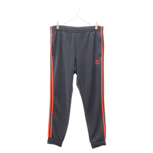 adidas アディダス SST CUFFED TRACK PANTS サイドライントラックロングパンツ ネイビー レッド BR4288