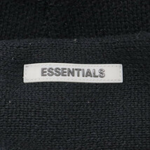 FOG Essentials フィアオブゴッド エッセンシャル FRONT LOGO KNIT HOODIE フロントロゴニットプルオーバーパーカー フーディー ブラック_画像4