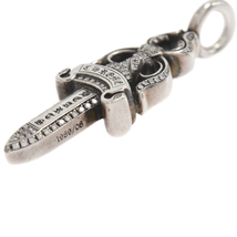 CHROME HEARTS クロムハーツ DOUBLE DAGGER ダブルダガー ペンダント ネックレストップ シルバー アフターダイヤ_画像6