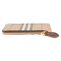 BURBERRY バーバリー Vintage Check Leather Zip Card Case ヴィンテージチェック レザー フラグメント カードケース ベージュ 80580141_画像4