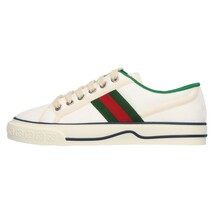 GUCCI グッチ TENNIS 1977 GG柄 ウェブライン レースアップ ローカットスニーカー ホワイト/グリーン/レッド_画像1