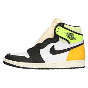 ナイキ AIR JORDAN1 RETRO HIGH OG Volt Gold エアジョーダン1 ハイカットスニーカー ボルトゴールド イエロー/ホワイト US10.5 555088-118