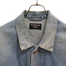 BALENCIAGA バレンシアガ 21SS Back Logo Embroidery Denim Jacket バックロゴ刺繍 デニムジャケット インディゴ 657608 TDW15_画像3