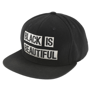 セバントゥア ブラック イズ ビューティフル ロゴ ボックスエンブロイダリー キャップ 帽子 ブラック
