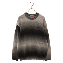 SUPREME シュプリーム 22AW Gradient Stripe Sweater クルーネック ストライプ ニット セーター ブラック/グレー_画像1