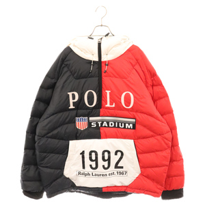 POLO RALPH LAUREN ポロラルフローレン winter stadium 1992 ハーフジップ ナイロンダウンジャケット レッド 710730204001