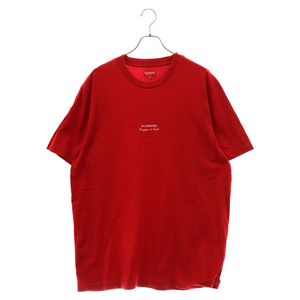 SUPREME シュプリーム 19SS Qualite Tee カリテロゴプリント クルーネック カットソー 半袖Tシャツ レッド