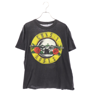 VINTAGE ヴィンテージ 90s GUNS AND ROSES ガンズアンドローゼス バンド プリント 半袖Tシャツ カットソー ブラック