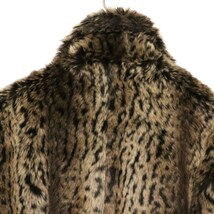 SUPREME シュプリーム 17AW×Schott Fur Peacoat Leopard ショット フェイクファー レオパード ピーコート ブラウン_画像4