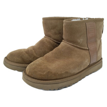 UGG アグ Classic Mini Side Logo CHESTNUT クラシック ミニ サイドロゴ ショートブーツ レディース ブラウン US6/23cm 1122558_画像3