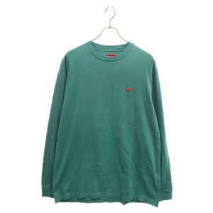 SUPREME シュプリーム 21AW Small Box L/S Tee スモールボックスロゴ ロングスリーブ クルーネック 長袖Tシャツ カットソー グリーン