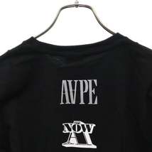 AAPE BY A BATHING APE エーエイプバイアベイシングエイプ ゴールドラメ ロゴプリント 半袖Tシャツ カットソー ブラック AAPTEM0218XXC_画像4