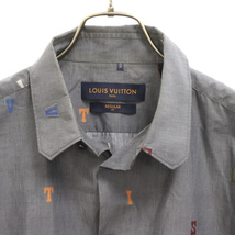 LOUIS VUITTON ルイヴィトン 20SS Alphabet L/S Shirt アルファベット刺繍 長袖シャツ グレー RM201Q TFB HIS44W_画像3