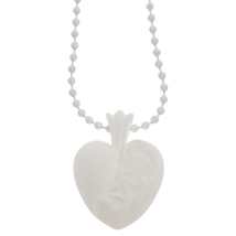CHROME HEARTS クロムハーツ 23SS Silicone Rubber Heart Necklace シリコンラバー ハートネックレス ペンダント ボールチェーン ホワイト_画像3