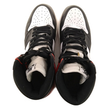 NIKE ナイキ AIR JORDAN1 RETRO HIGH OG BLACK TOE 555088-125 エアジョーダン1 ハイカットスニーカー ブラック/レッド つま黒 US10/28cm_画像5