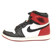 NIKE ナイキ AIR JORDAN1 RETRO HIGH OG BLACK TOE 555088-125 エアジョーダン1 ハイカットスニーカー ブラック/レッド つま黒 US10/28cm_画像1