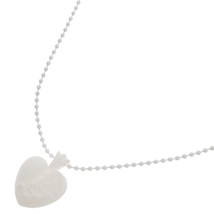 CHROME HEARTS クロムハーツ 23SS Silicone Rubber Heart Necklace シリコンラバー ハートネックレス ペンダント ボールチェーン ホワイト_画像1