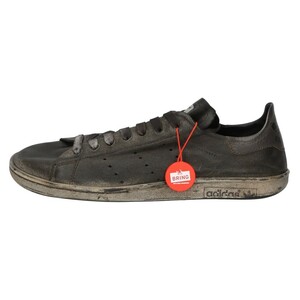 BALENCIAGA バレンシアガ×Stan Smith HP6780 アディダス スタンスミス ユーズド加工 レザーローカットスニーカー ブラック US9/27.5cm