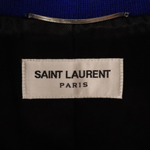 SAINT LAURENT PARIS サンローランパリ テディ レザートリムスタジャンブルゾンジャケット ブルー 354718 Y180W_画像5