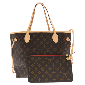 LOUIS VUITTON ルイヴィトン モノグラム ネヴァーフルMM ピヴォワンヌ トートバッグ ブラウン M41178 IDタグ