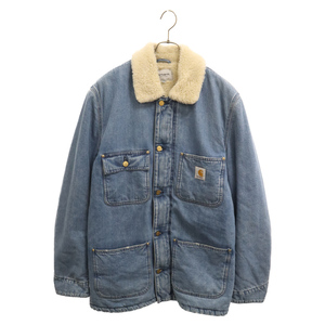 CARHARTT カーハート WIP PHOENIX COAT ワークインプログレス フェニックス ジップアップ ボア デニムジャケット インディゴ