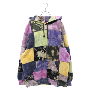 シュプリーム 19SS Patchwork Tie Dye Hooded Sweatshirt パッチワーク タイダイ プルオーバースウェットパーカー フーディー マルチ