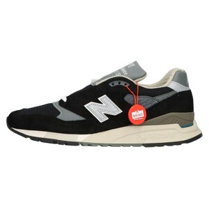 New Balance ニューバランス U998BL スウェード ローカットスニーカー ブラック US9/27cm