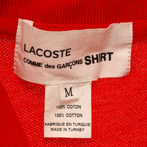 COMME des GARCONS SHIRT コムデギャルソンシャツ 23AW×S/S Polo ラコステ ロゴパッチ 半袖ポロシャツ レッド FL-T003_画像6