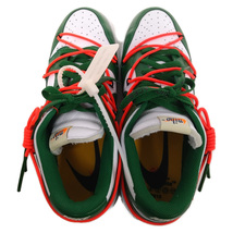 NIKE ナイキ×OFF-WHITE DUNK LOW WHITE/PINEGREEN オフホワイト ダンク ローカットスニーカー ホワイト/グリーン US10/28cm CT0856-100_画像5