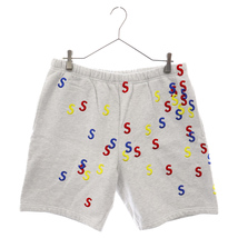 SUPREME シュプリーム 21SS Embroidered S Sweatshort エンブロイダリー Sロゴ刺繍 スウェットショーツ ショートパンツ パンツ グレー_画像1