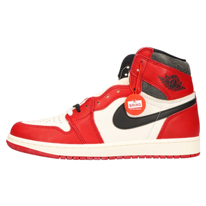 NIKE ナイキ AIR JORDAN 1 LOST&FOUND エアジョーダン1 ロスト&ファウンド ハイカットスニーカー ホワイト/レッド US9/27cm DZ5485-612