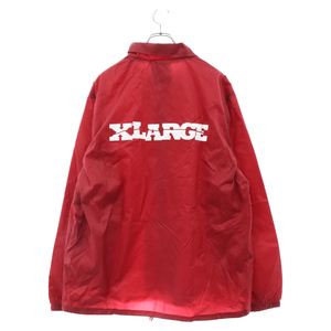 X-LARGE エクストララージ 19AW ロゴ プリント ナイロン コーチ ジャケット レッド 01199504