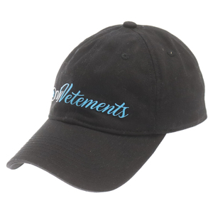 VETEMENTS ヴェトモン ONLY VETEMENTS CAP UA53CA350B ラバーロゴキャップ 帽子 ブラック