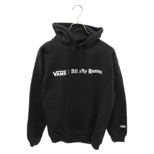 VANS ヴァンズ ×ALL MY HOMIES オール マイ ホーミーズ ロゴプリント プルオーバーパーカー ブラック 123C1031453