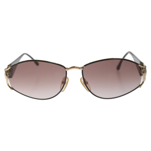 Christian Dior クリスチャンディオール ロゴデザイン サングラス 眼鏡 アイウェア ブラック/ゴールド 2844