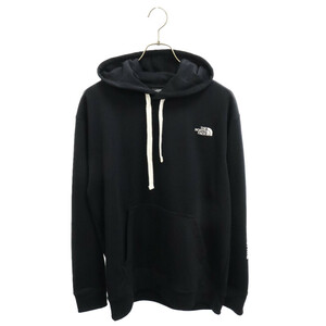 THE NORTH FACE ザノースフェイス MESSAGE LOGO HOODIE 袖ロゴプリント フーディープルオーバーパーカー ブラック NT62237A