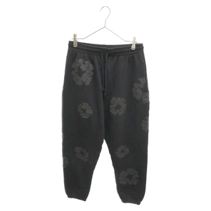 DENIM TEARS デニムティアーズ FLOWER PRINT SWEAT PANTS フラワープリント スウェットパンツ ブラック