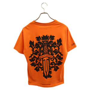 CHROME HEARTS クロムハーツ CH T-SHRT 1 ヴァインダガーロゴプリントポケット半袖Tシャツ オレンジ M