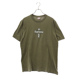 SUPREME シュプリーム 20AW Cross Box Tee クロスボックスロゴ プリント半袖Tシャツ カットソー カーキ
