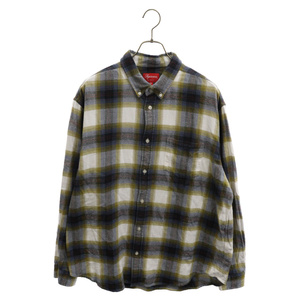 SUPREME シュプリーム 23ss Shadow Plaid Flannel Shirt ブラッシュド フランネルチェックタンダウン長袖シャツ マルチ