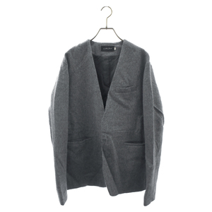 Laid Back レイドバック LUXURY WOOL JACKET ラグジュアリー ノーカラーウールジャケット グレー