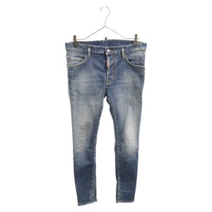 DSQUARED2 ディースクエアード SUPER TWINKY JEAN ストレッチ スキニーデニムパンツ インディゴ S74LB1058