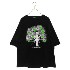 アンダーカバイズム 23SS Languid Apple Tree Tee ラウングィド アップル プリント クルーネック カットソー 半袖Tシャツ ブラック