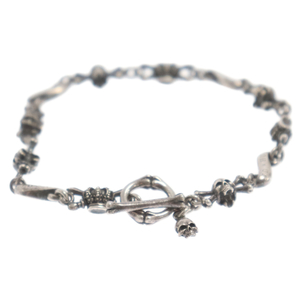 Justin Davis ジャスティンデイヴィス DOUBLE CROSS BRACELET ダブルクロス ブレスレット スカル クラウン モチーフ シルバー