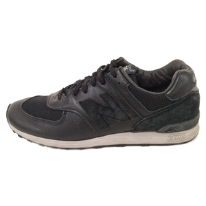 New Balance ニューバランス 576 UK製 レザー切替 ローカットスニーカー ブラック UK8 1/2 M576LKK