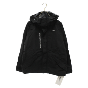 WTAPS ダブルタップス 19AW SHERPA JACKET 刺繍デザイン シェルパ ジャケット ナイロンマウンテンパーカー ブラック 192BRDT-JKM03