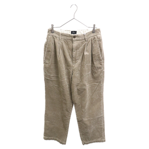 PWA プア 8W RIDGE SLACKS コーデュロイ スラックスパンツ ベージュ P06C006-PT03